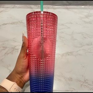 Starbucks Summer Watermelon Pink & Blue Ombre